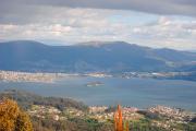 Panorámica desde el mirador de Cotorredondo de la Ensenada de San Simón. Ría de Vigo